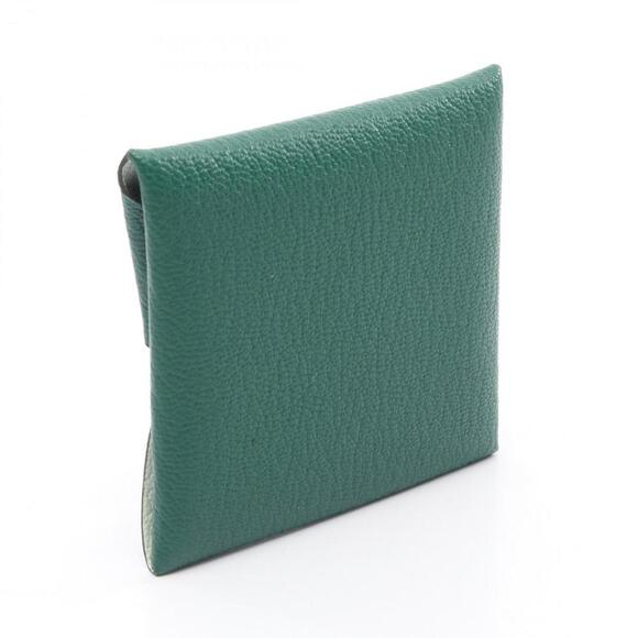 HERMES Green Leather Wallet - Picture 2 of 5